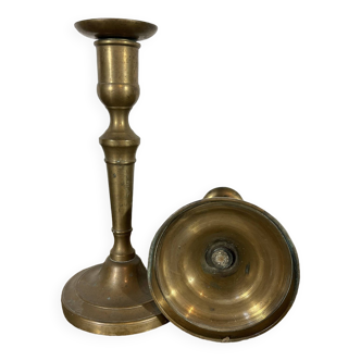 Pair of brass candlesticks