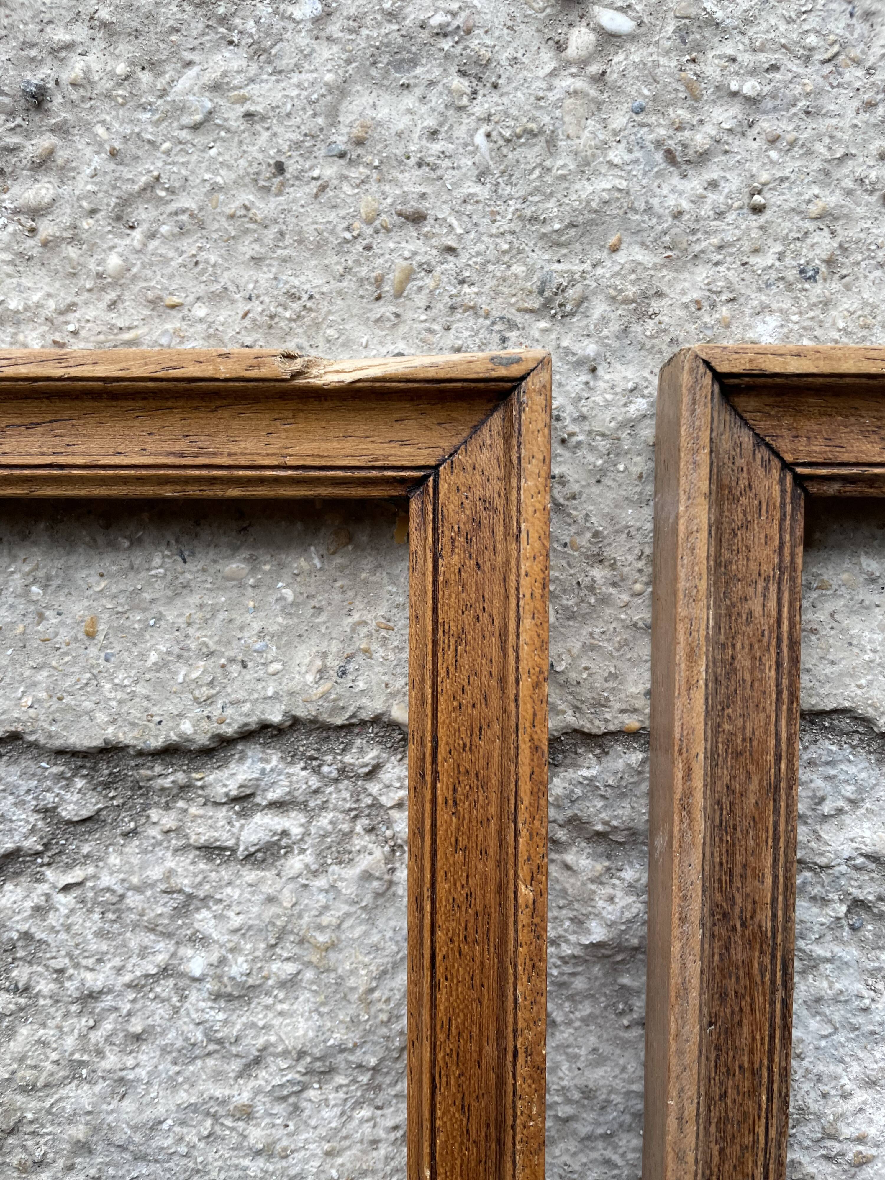 Set of 3 old wooden frames