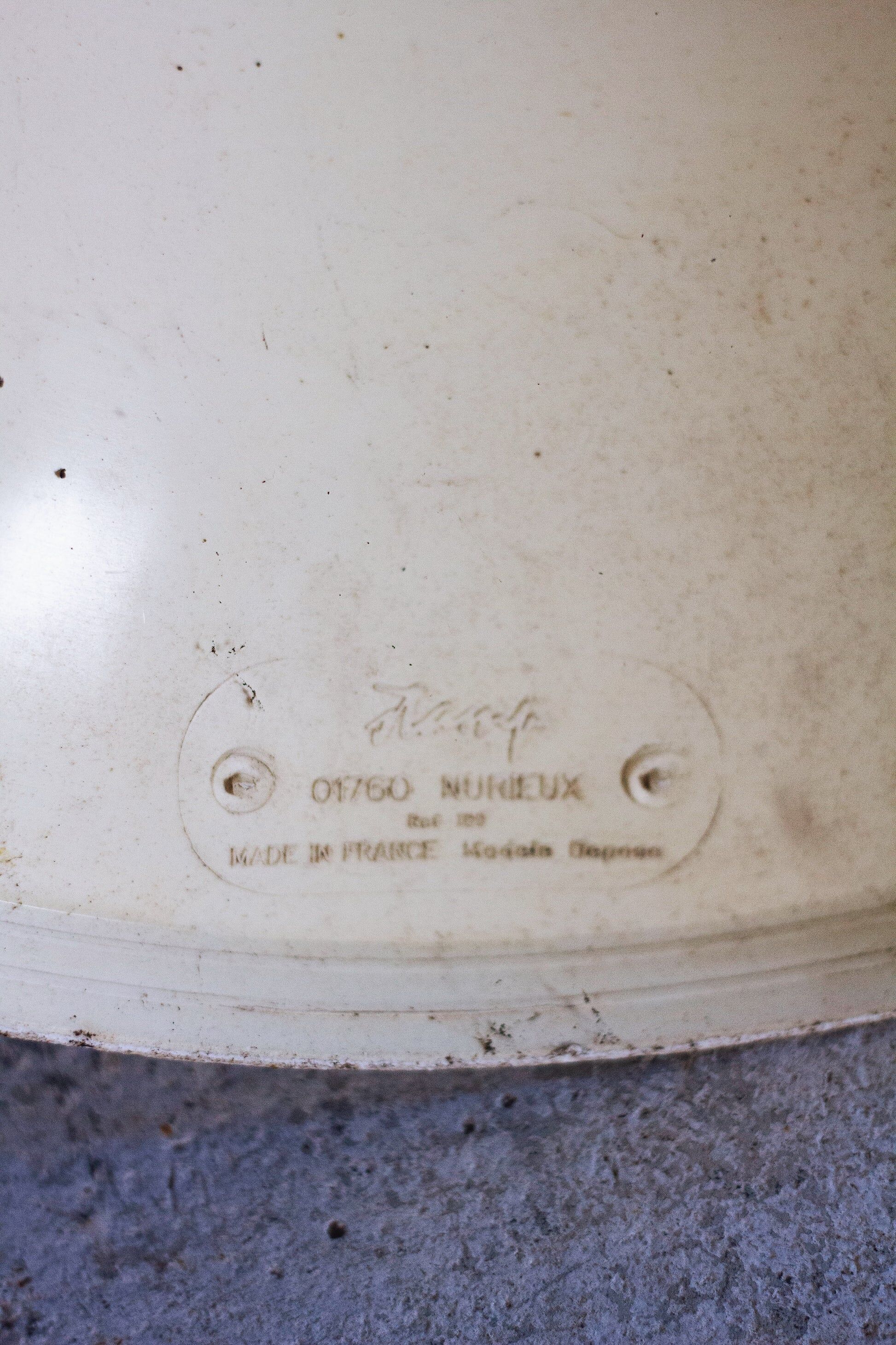 White Tam Tam stool by Henri Massonnet for Stamp, 1970