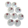 Set of 9 pink daisy dessert plates