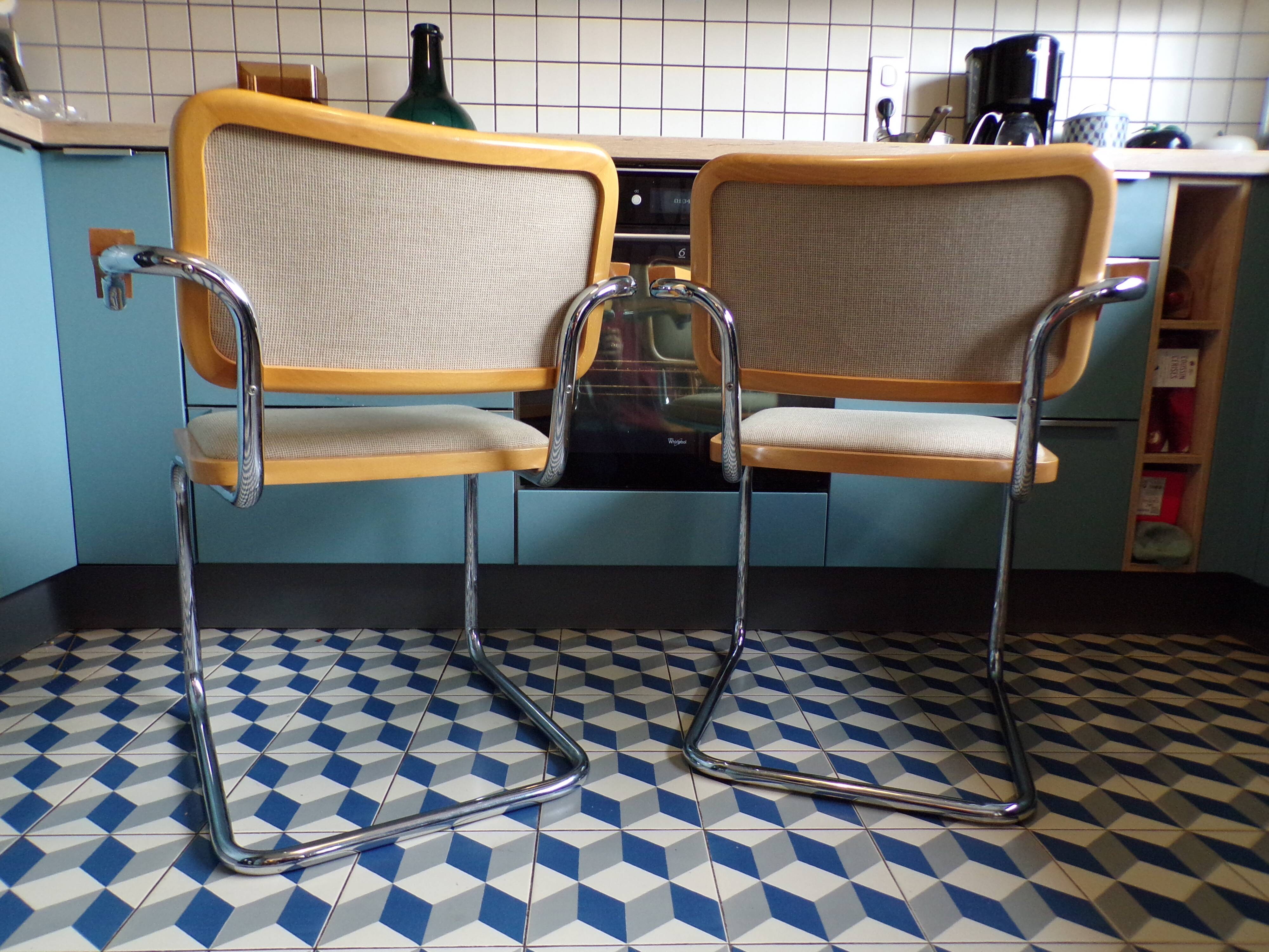 Pair of B64 Cesca Breuer armchairs