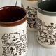 3 English Staffordshire mugs.