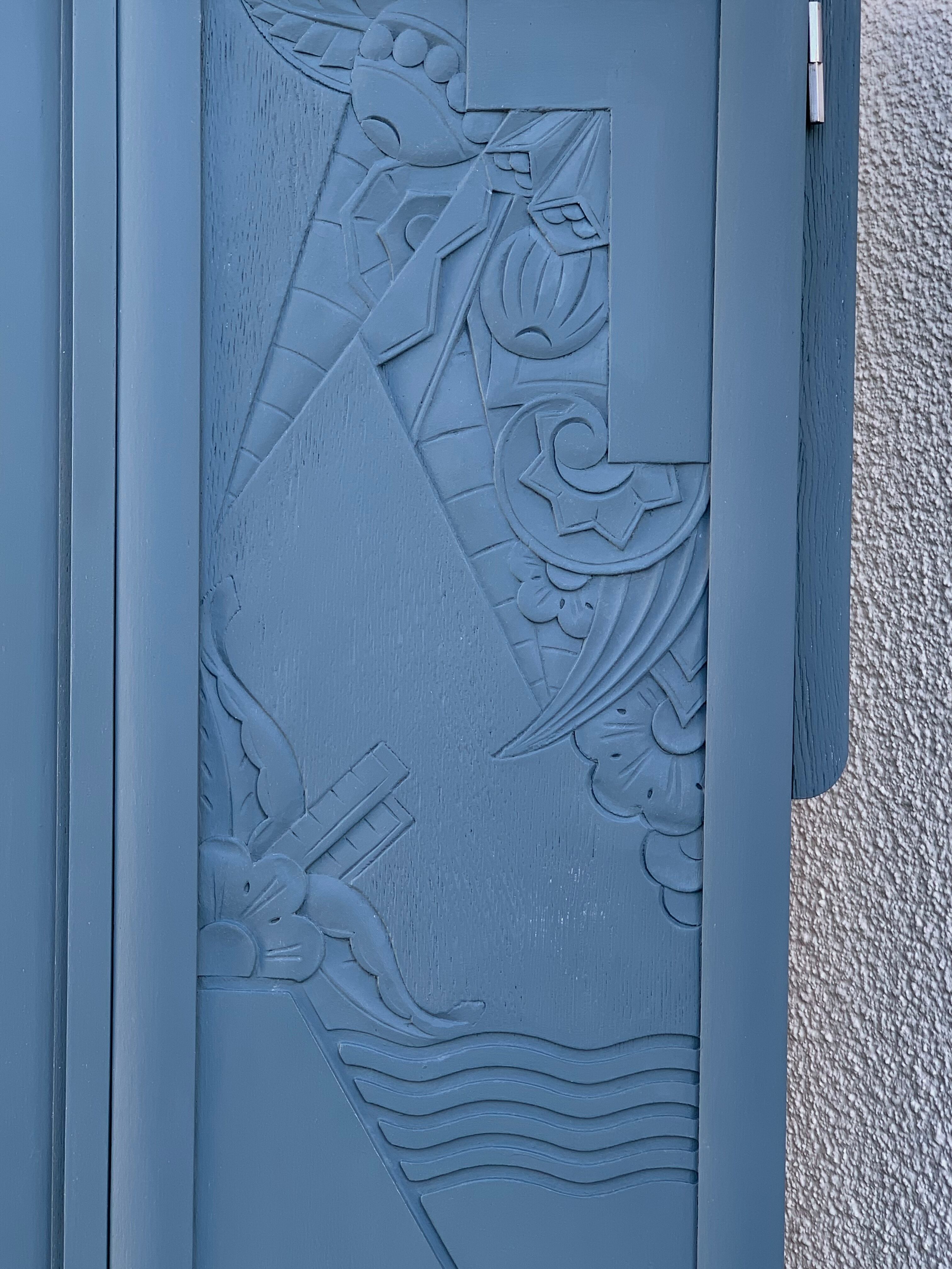Blue wardrobe art deco 1930