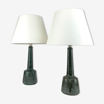 Pair of Ceramic Table Lamps Palshus, Denmark, design Esben Klint for Le Klint