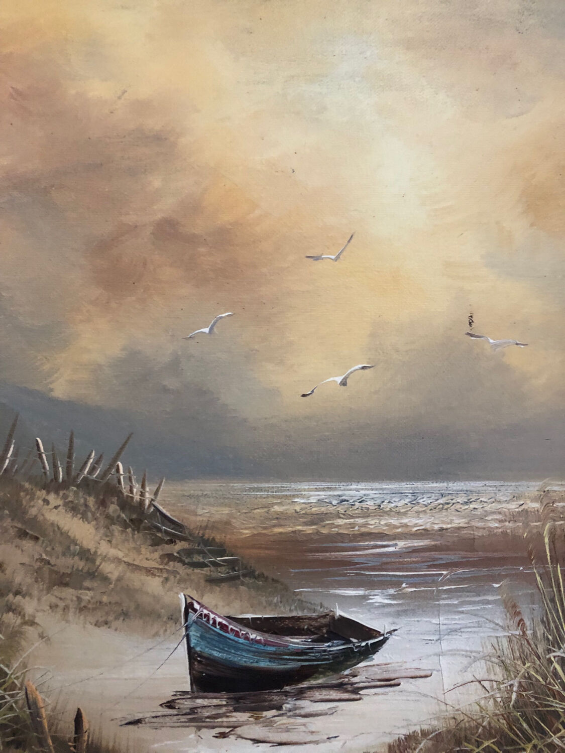 Oil on marine canvas