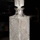 Crystal whisky decanter with mini spike pattern