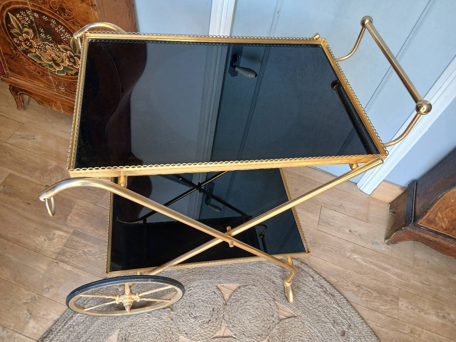 Mobile serving cart, 1970s bar