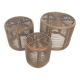 Set of three manou baskets or side tables attrb. to Tito Agnoli, Italy 1970
