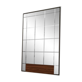 Miroir vintage à facettes, style Art déco – rapporté d’Italie