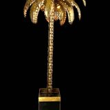 "jansen" style lamp in the shape of a palm tree in golden metal, 181 cm tall