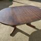 Round extendable wooden table - year 1960 - 110cm to 210cm