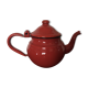Red enamel teapot