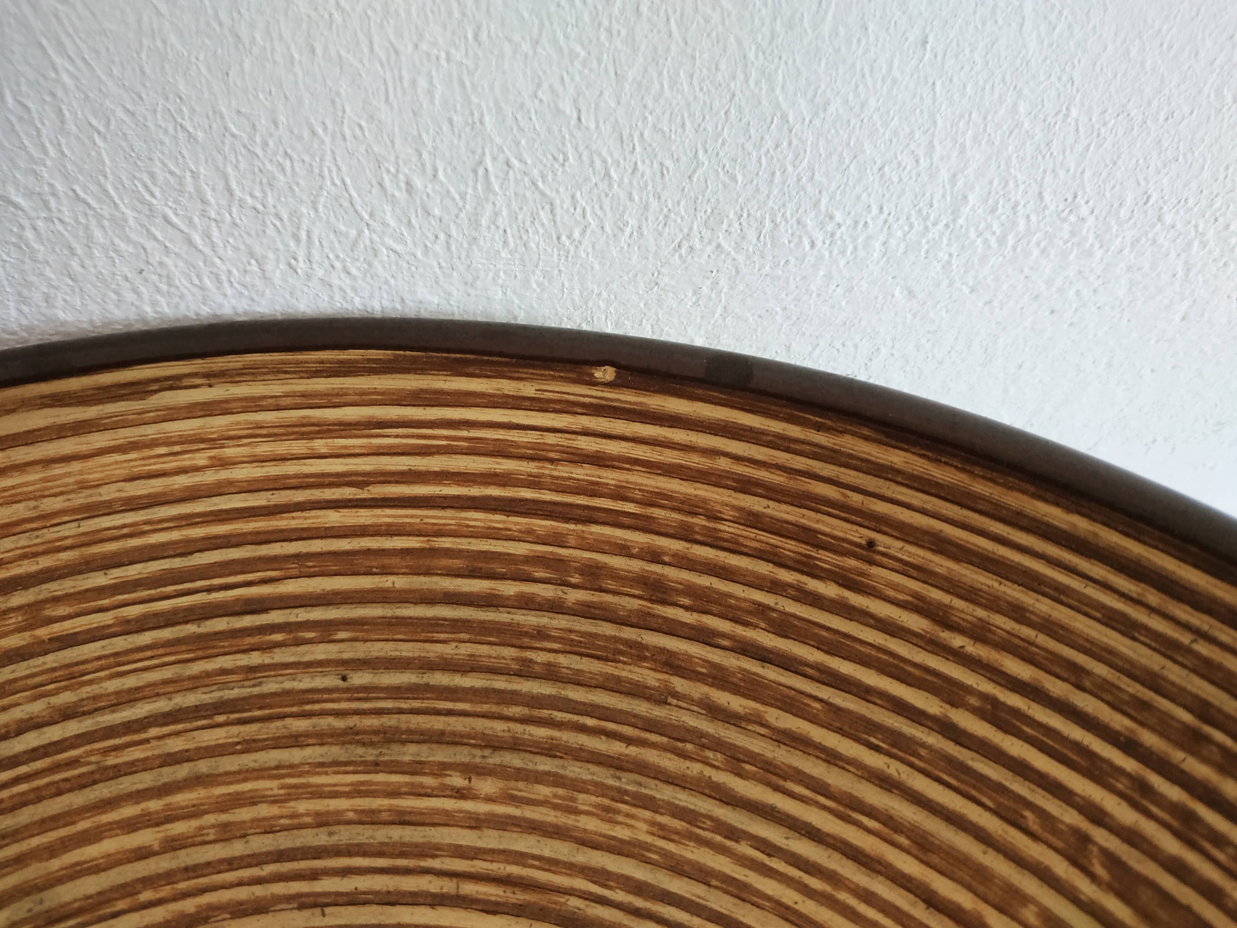 Ceramic spiral pattern plate, German ceramics