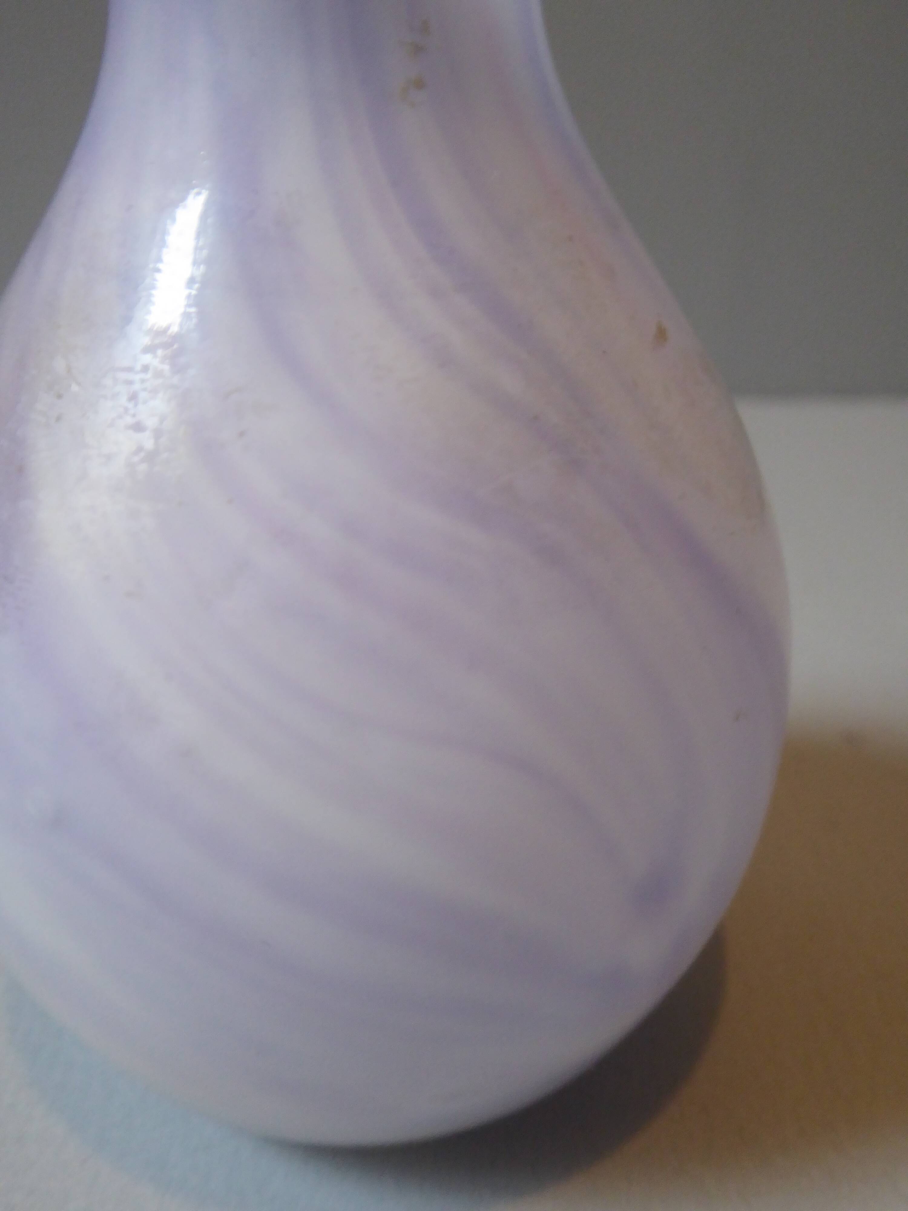 Purple glass paste vase