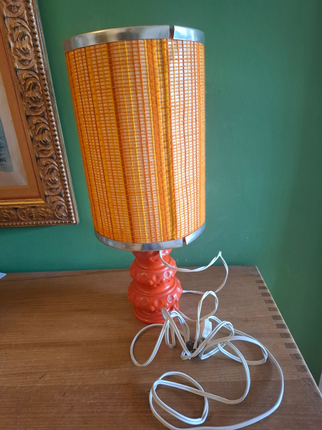 Vintage 70's opaline lamp