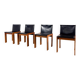 Mid-Century Modern Set of 4 Chairs in the Style of Scarpa, 1970s