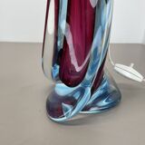 Large 41cm sommerso murano glass flavio poli attr. table light, italy, 1960s