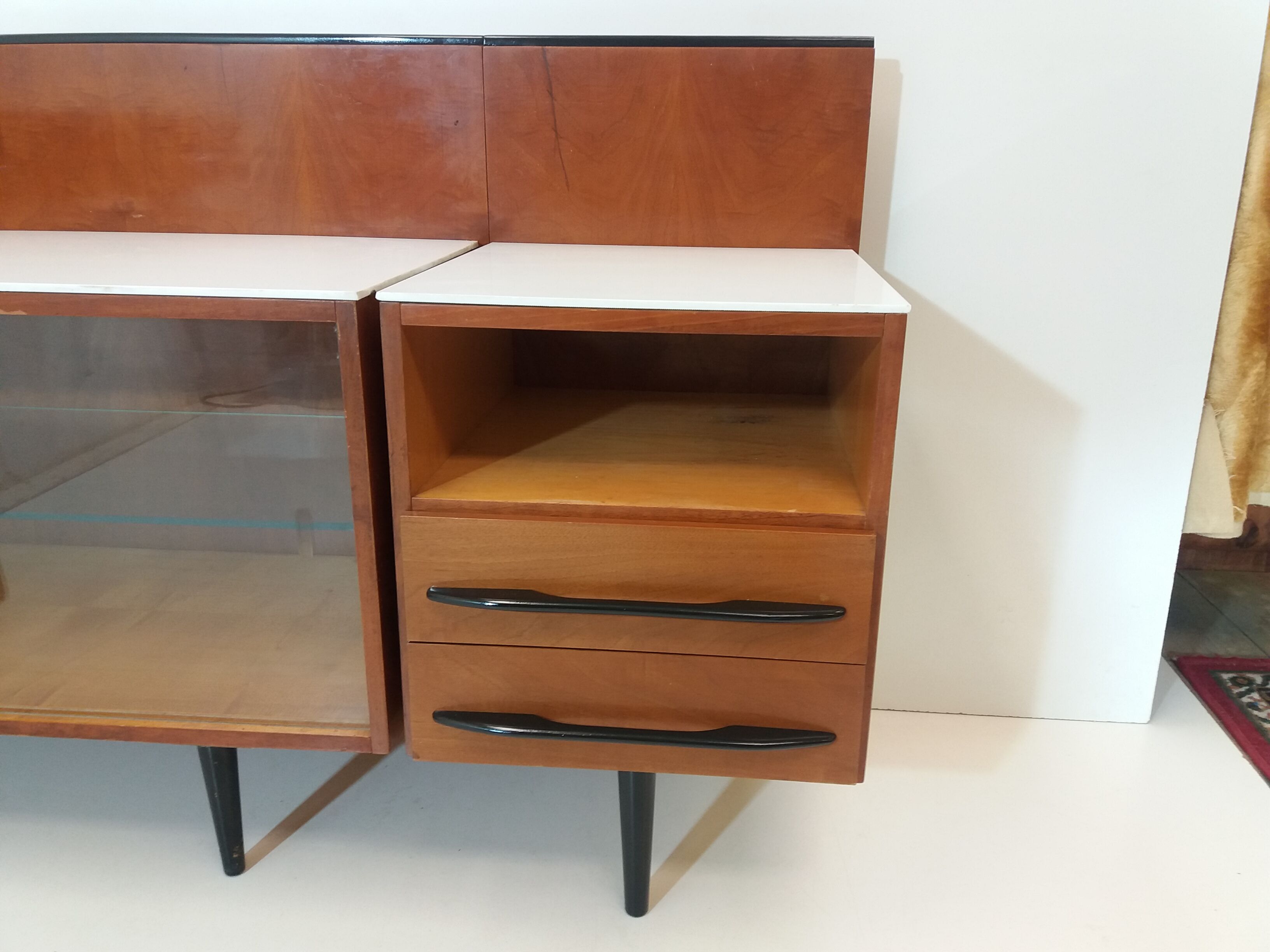 Chest of drawer and writing desk designed by Mojmít Požár, 1960's.