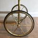 Brass rolling table with removable double trays from Maison Jansen.