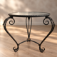 Petite table en fer forgé et miroir des années 50 - Spéciale petit espace