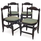 Set of 4 chairs by Guillerme and Chambron