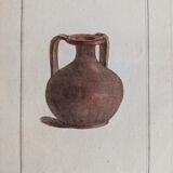 Ancient antique pottery engraving