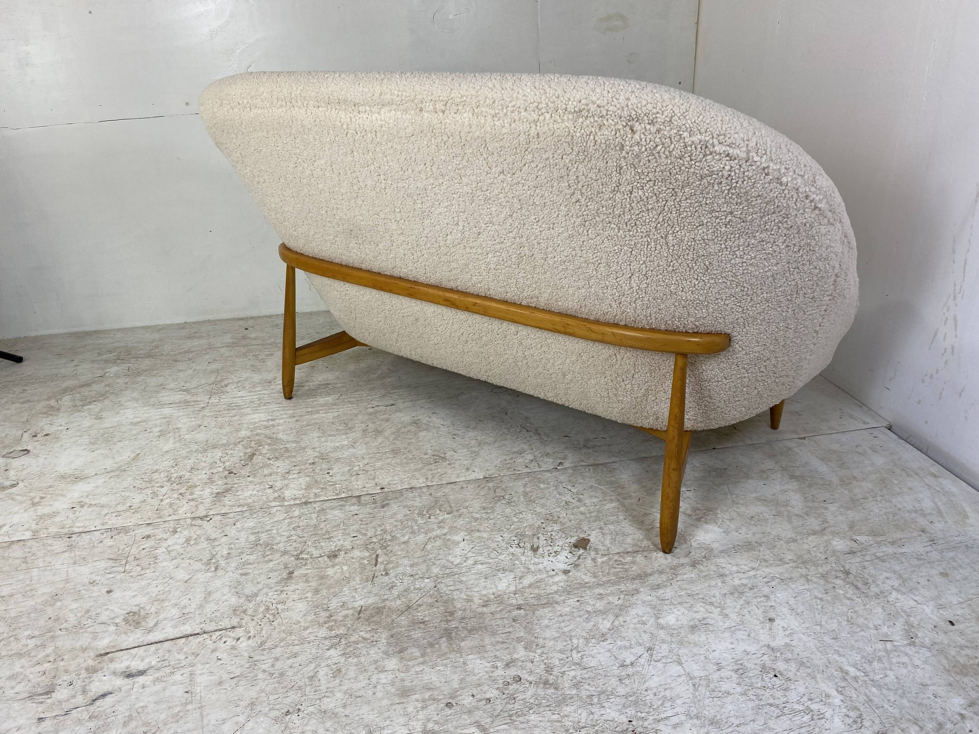 Canapé vintage bouclé 115 par Theo Ruth pour Artifort, années 1950