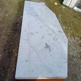 Oak and Marble Console