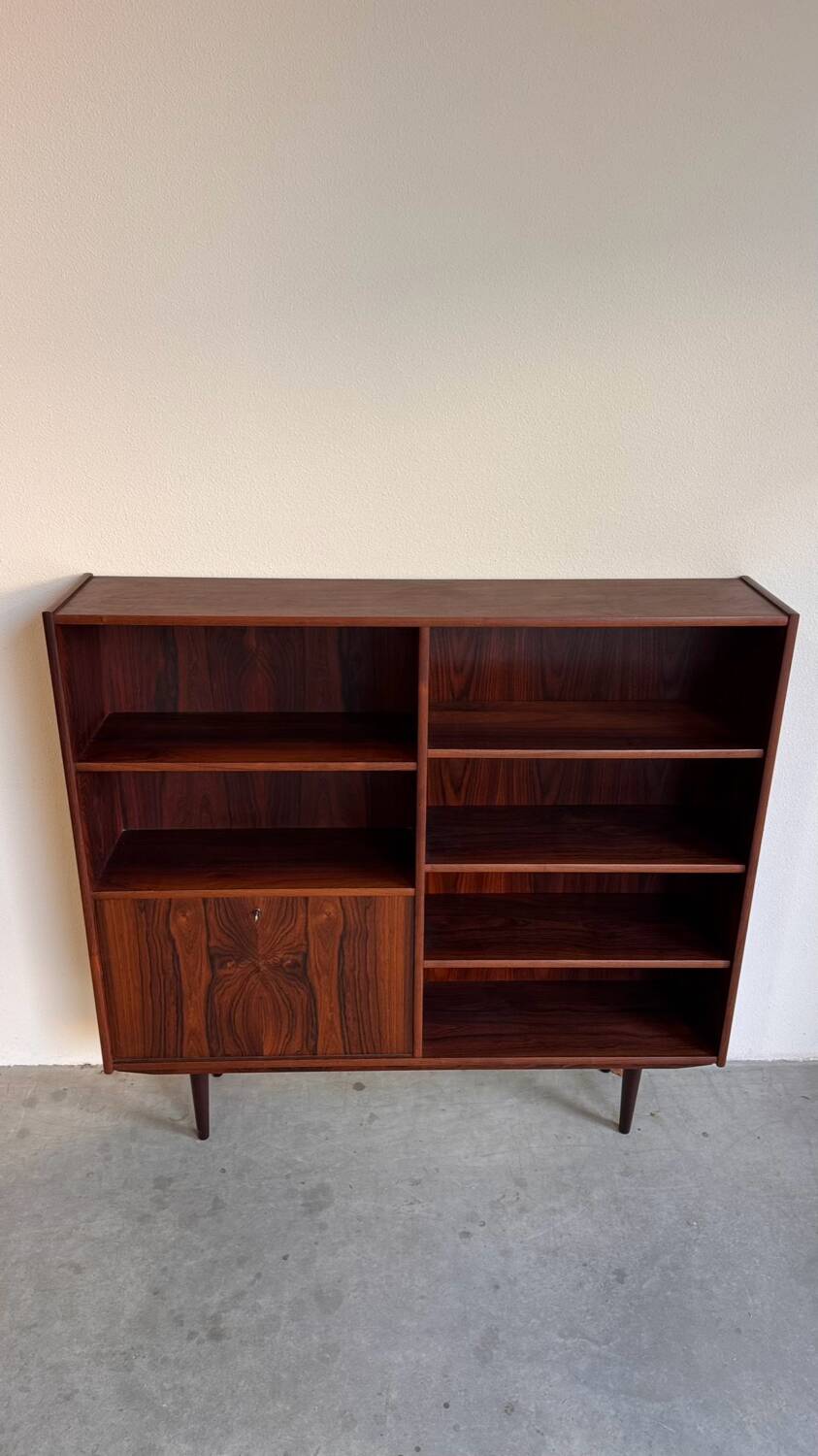 Vintage bookcase rosewood with flapdoor