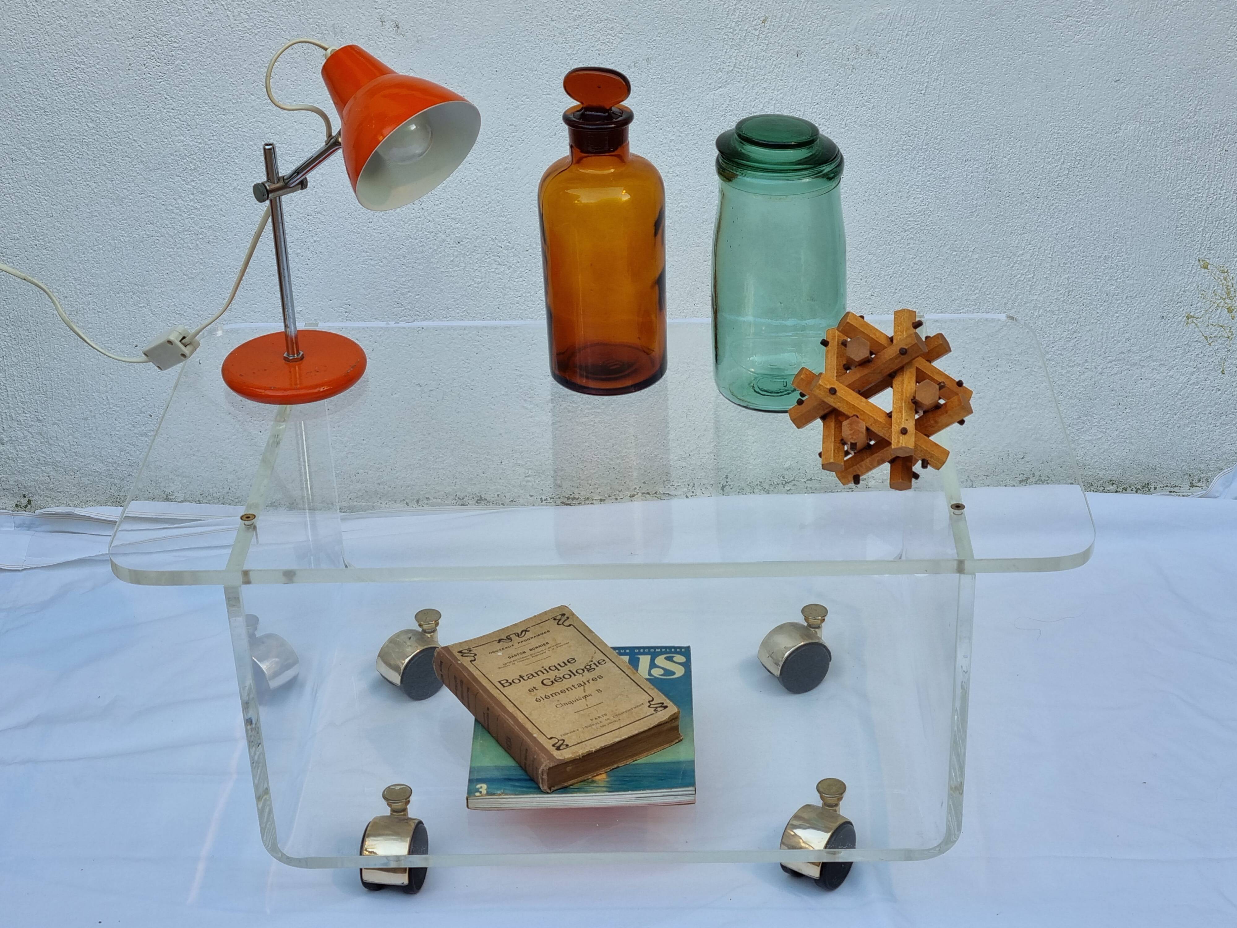 Plexiglas coffee table, David Lange design, 1970s