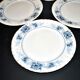 Sarreguemines set of 4 antique Aïda flat plates in earthenware from Sarreguemines U&C 19th century.