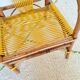 Children's chair wood and yellow scoubidou