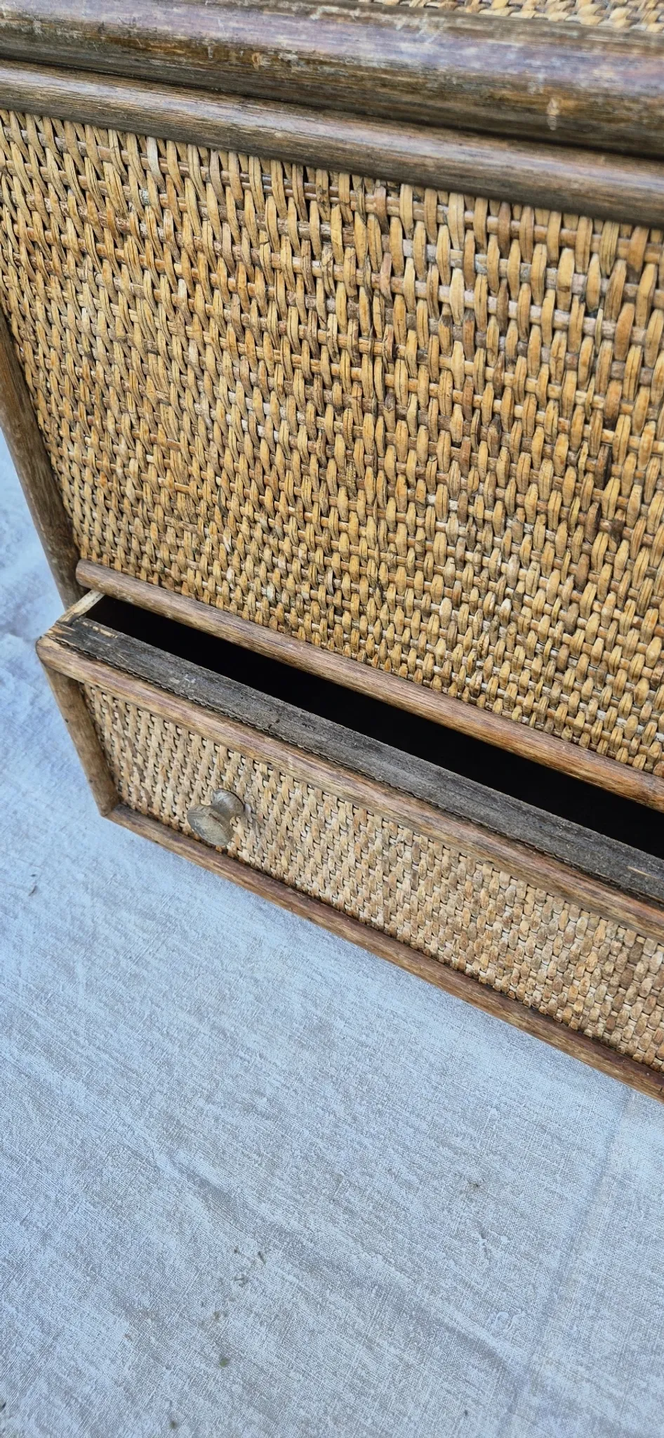 Vintage wicker chest of drawers furniture