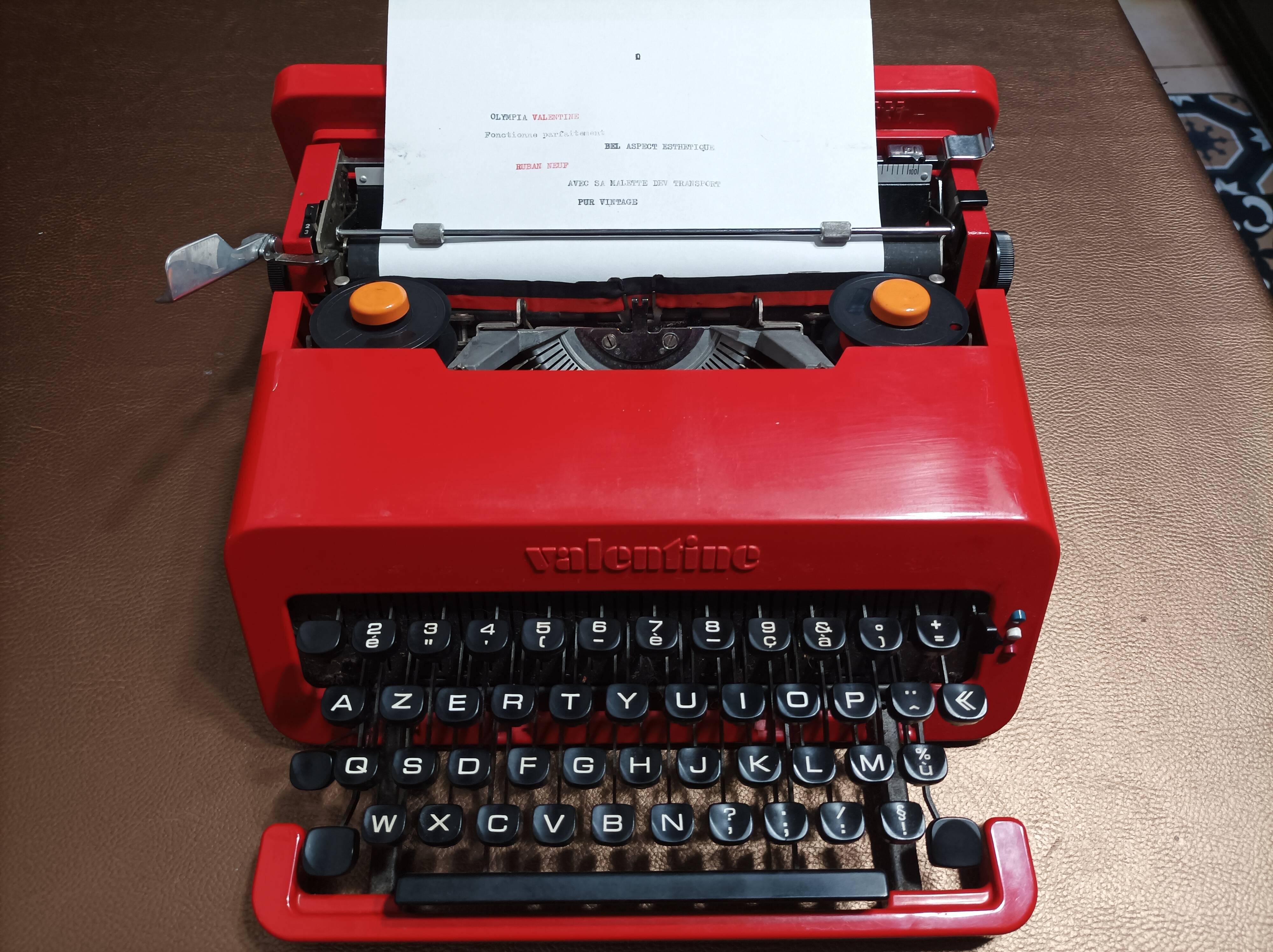 Olivetti Valentine red typewriter