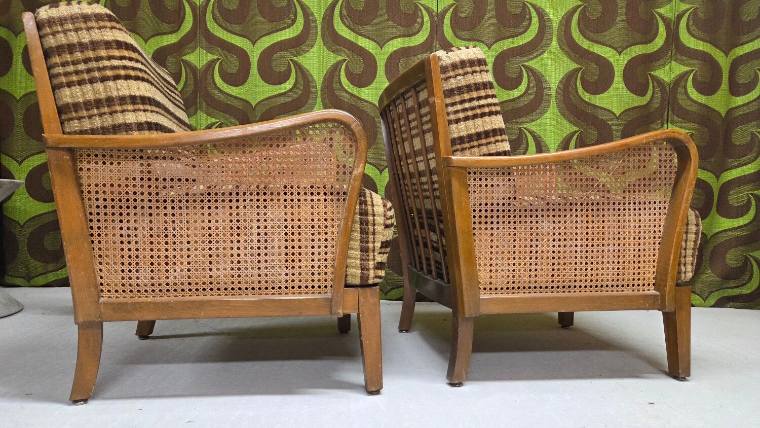 Art Deco armchair pair 1950