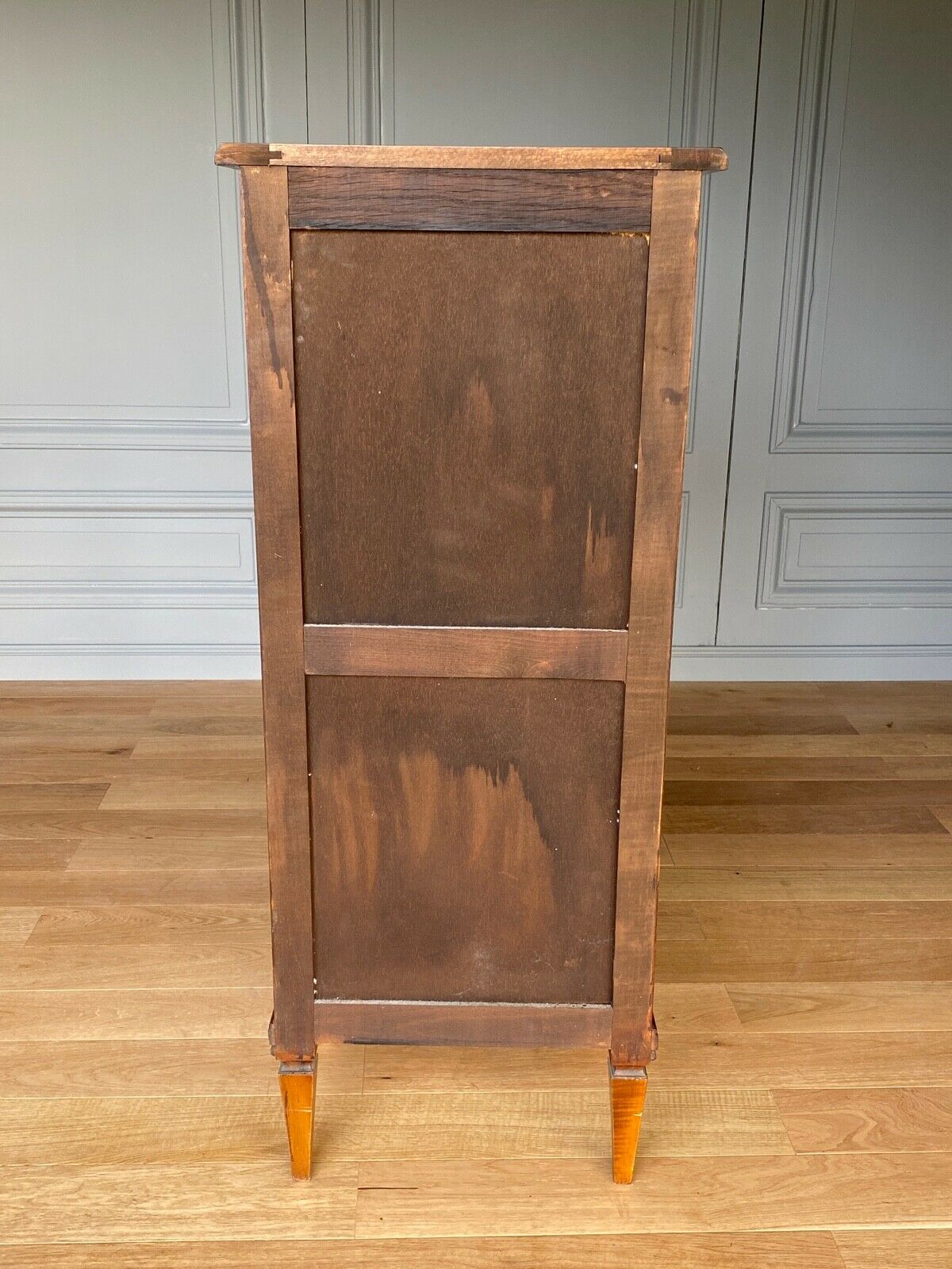 Meuble cinq tiroirs type Louis XVI directoire 1960 anneaux de tirage