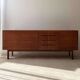 Vintage minimalist sideboard 1960s walnut