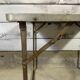 Folding orange camping table Chantazur Lafuma 70s