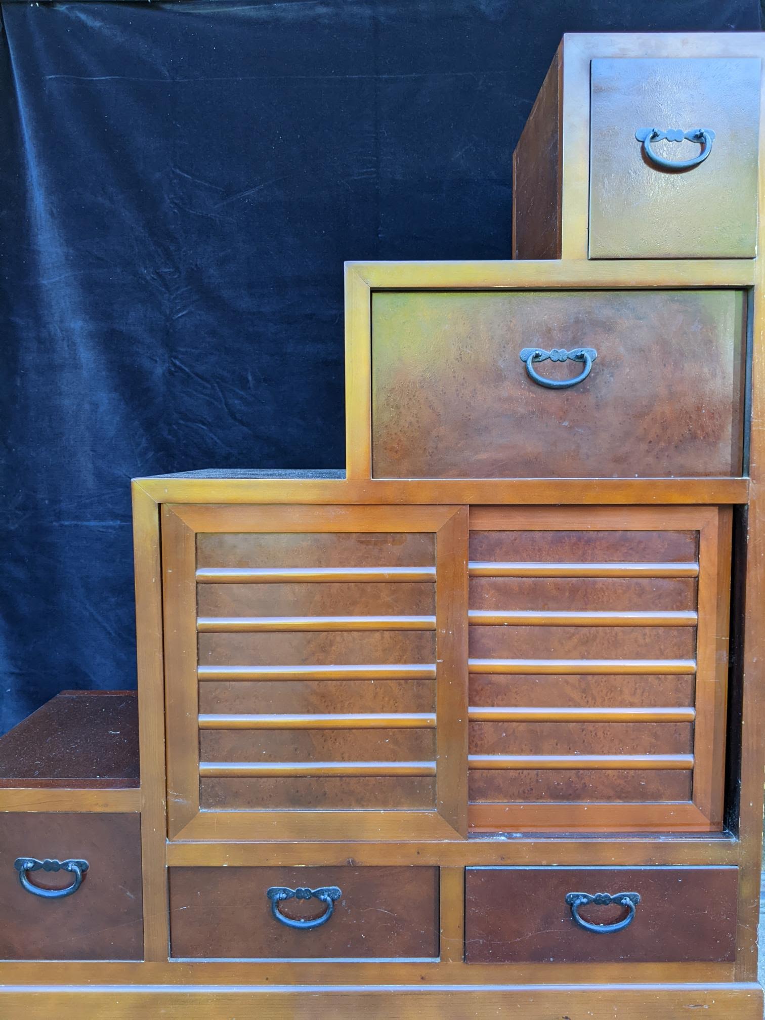 Japanese staircase cabinet kaidan tansu
