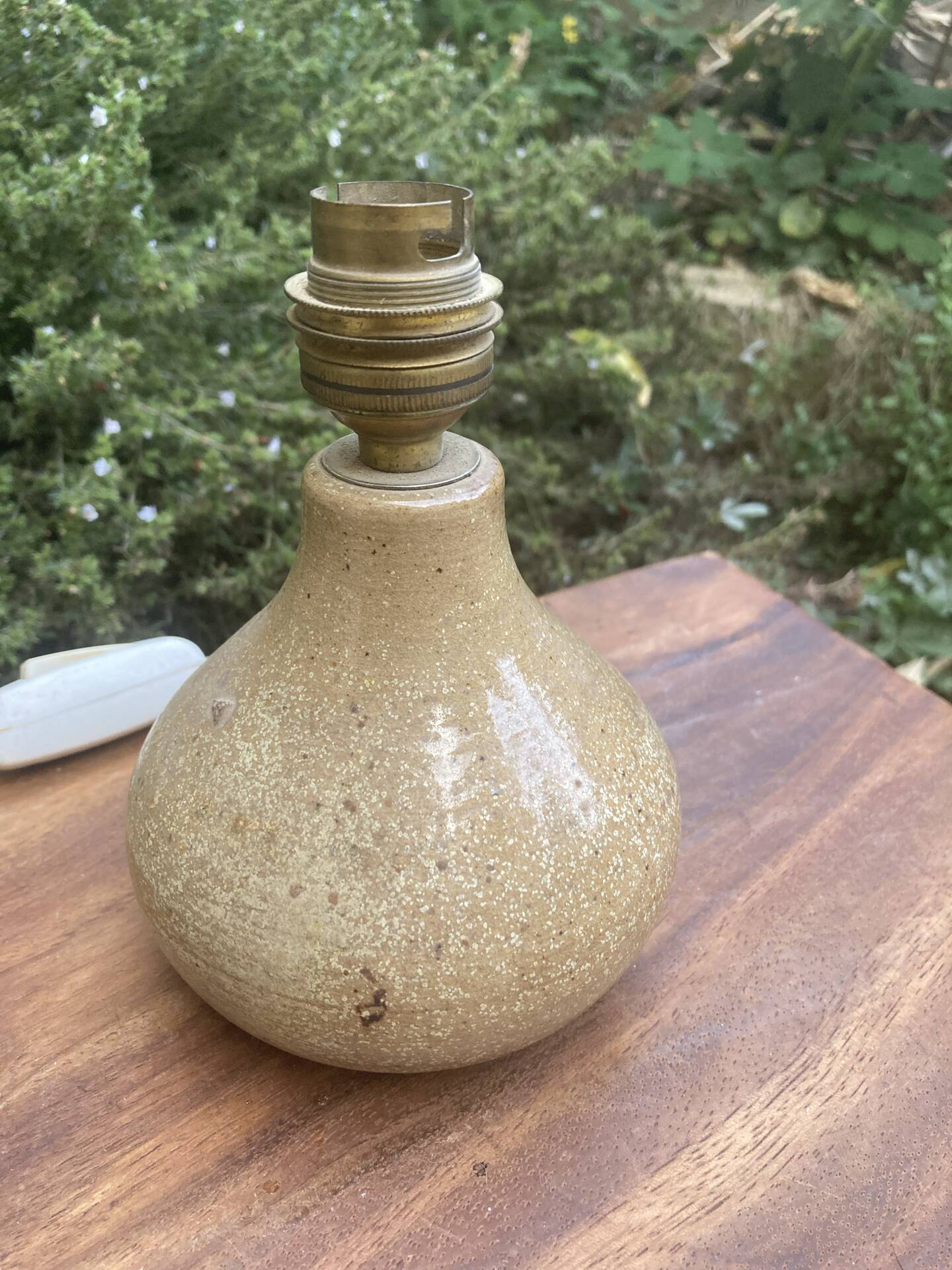 Ceramic bedside lamp signed