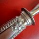 Serving, silvered metal leg cutlery
