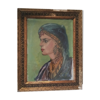 Portrait orientaliste " Samira la marocaine ".