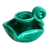 Vallauris style glazed hand candle holder