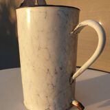 Pot washbasin wall mounted sheet metal enamelled