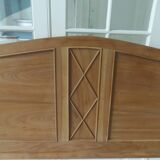 Headboard for a 160 bed in solid walnut. Unique piece made from old elements.
