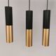 3 cylinder-shaped pendant lights from Creativ Cables (Turin, Italy)