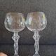 2 crystal wine glasses from Bayel, 20th century