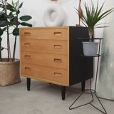 Ash chest of drawers, Danish design, 1970s, manufacturer: Hundevad & Co