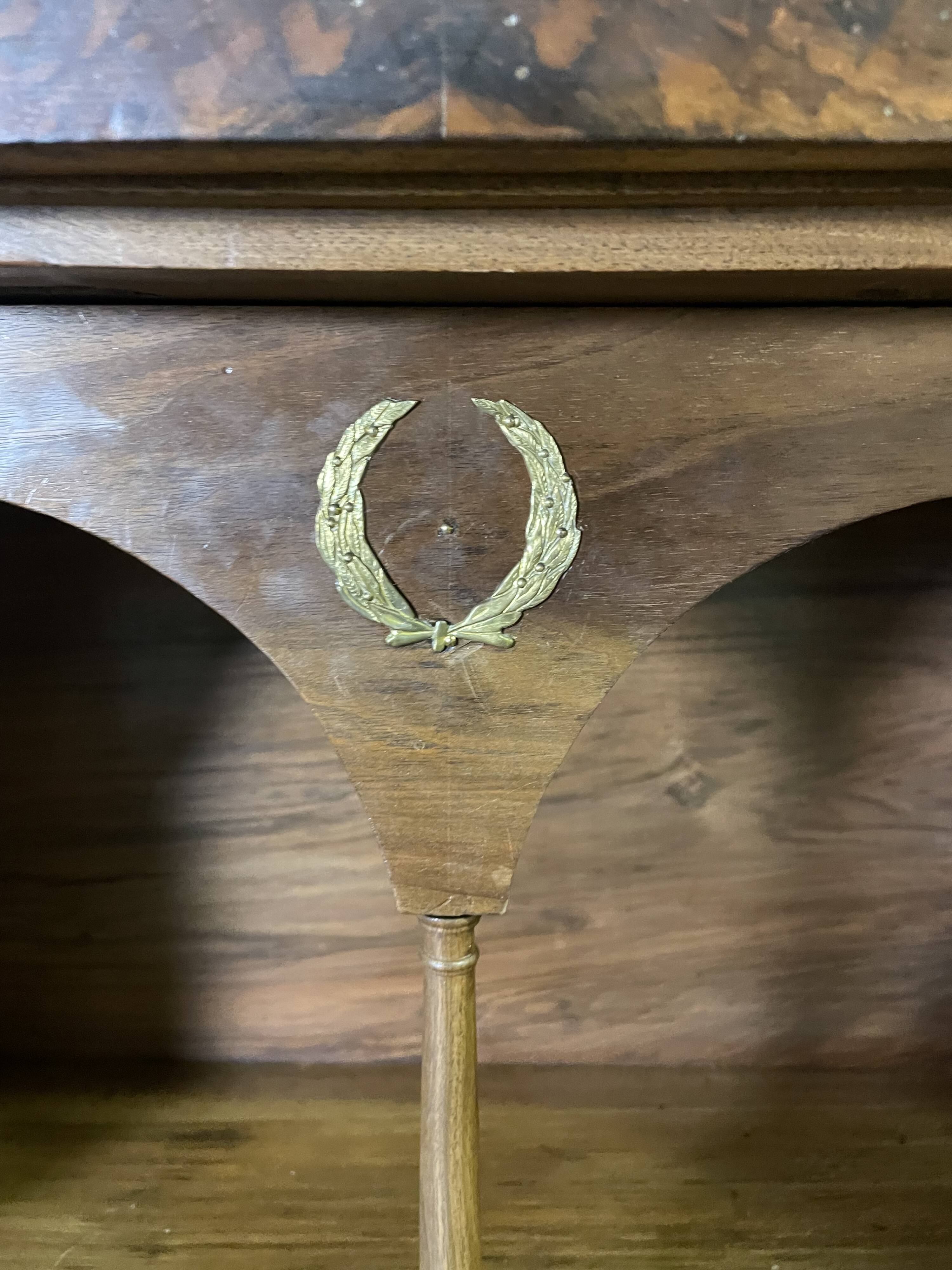 Empire period walnut secretary