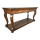 table de soyeux en noyer d'époque restauration